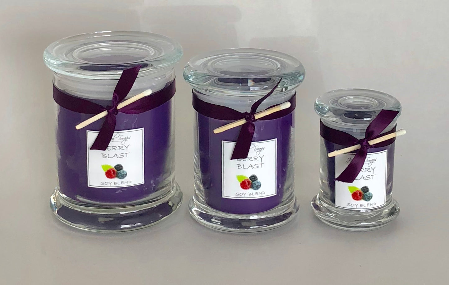 Soy Blend Candles in Glass Jar with Lid