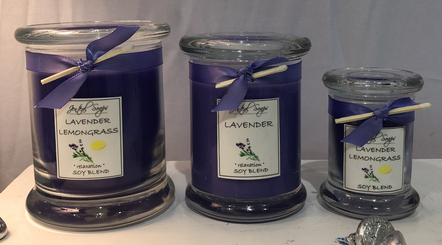 Soy Blend Candles in Glass Jar with Lid